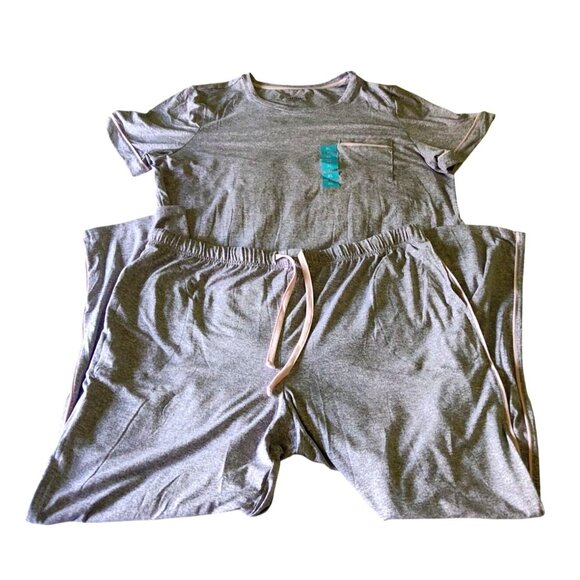 Cuddl Duds Women's Size XL Heather Gray 2-Piece Sleepwear Set-Short Sleeve/Pants - Picture 1 of 13